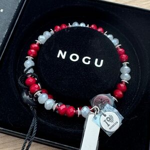 Nogu "I Love America" Red and White Crystal Wrap Bracelet